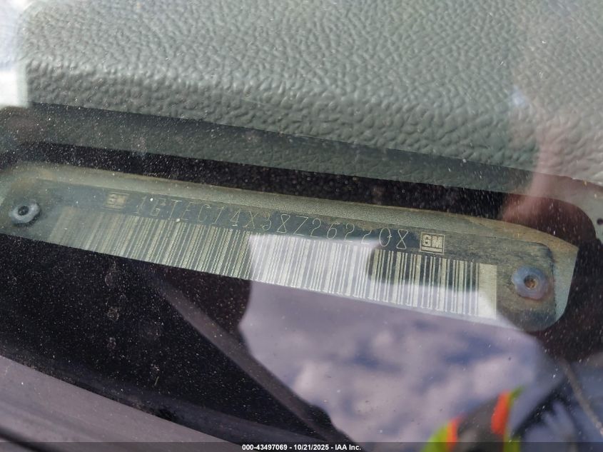 2008 GMC Sierra 1500 Work Truck VIN: 1GTEC14X38Z262208 Lot: 43497069