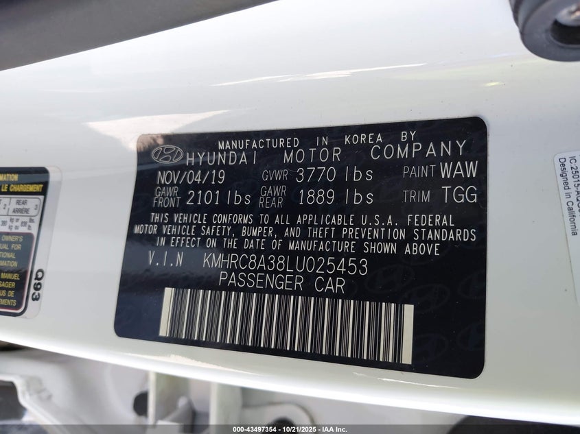 2020 HYUNDAI VENUE SEL KMHRC8A38LU025453