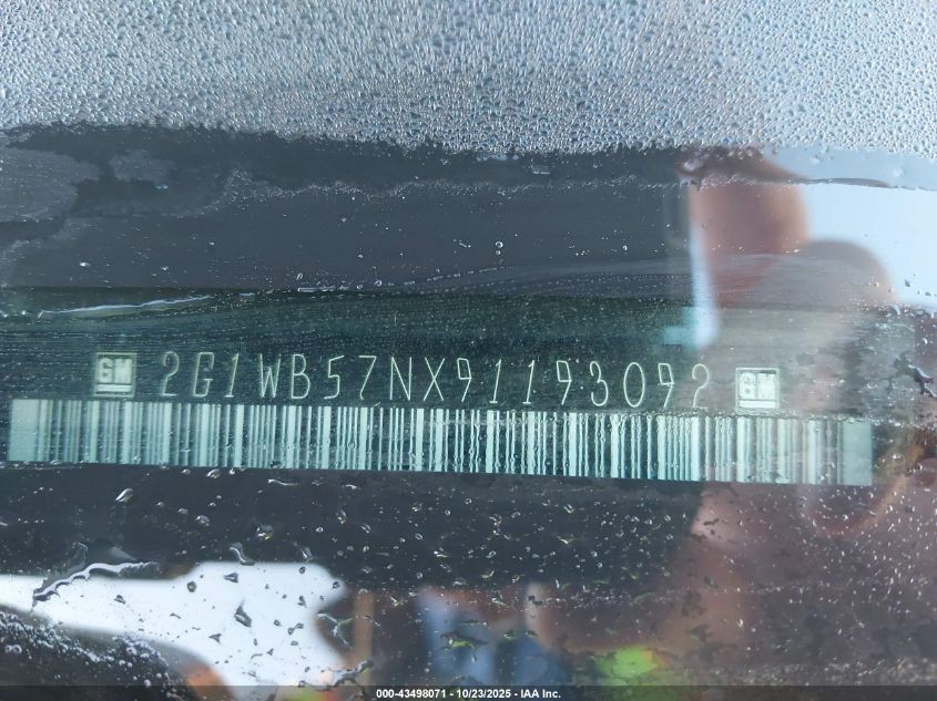2009 Chevrolet Impala Ls VIN: 2G1WB57NX91193092 Lot: 43498071
