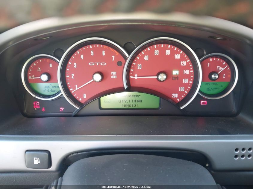 2004 Pontiac Gto VIN: 6G2VX12G24L246724 Lot: 43498546