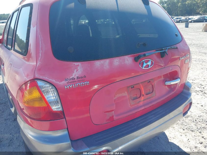 2003 Hyundai Santa Fe Gls/Lx VIN: KM8SC13E13U524067 Lot: 43498752