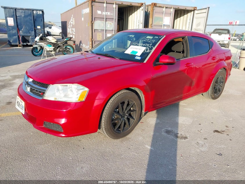 Vin: 1c3cdzcb7cn312928, lot: 43993749, dodge avenger sxt 20122