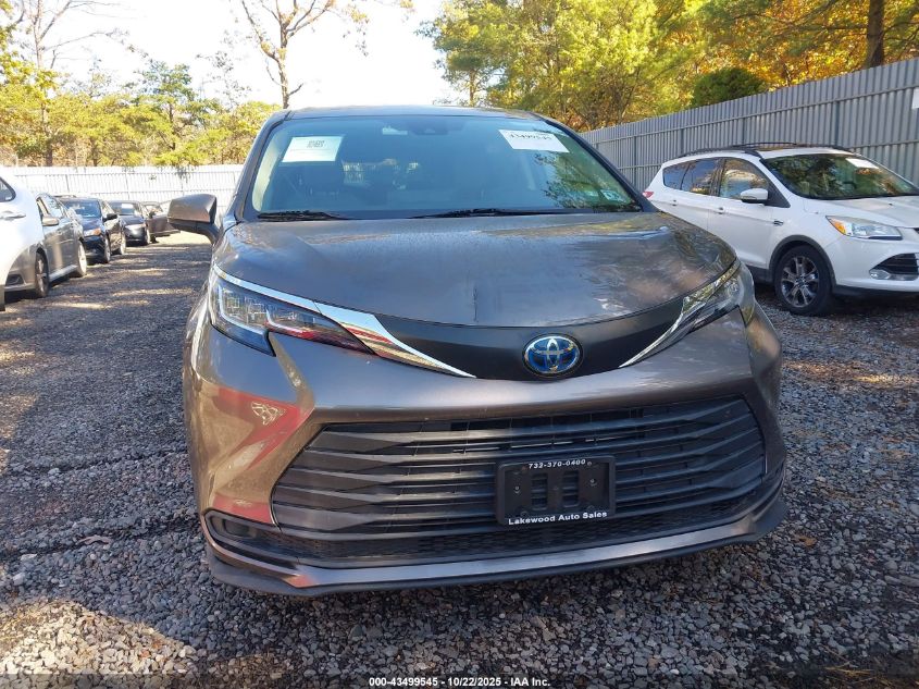 2021 Toyota Sienna Le VIN: 5TDKRKEC1MS044864 Lot: 43499545