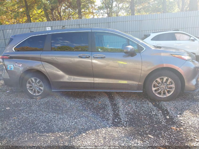 2021 Toyota Sienna Le VIN: 5TDKRKEC1MS044864 Lot: 43499545