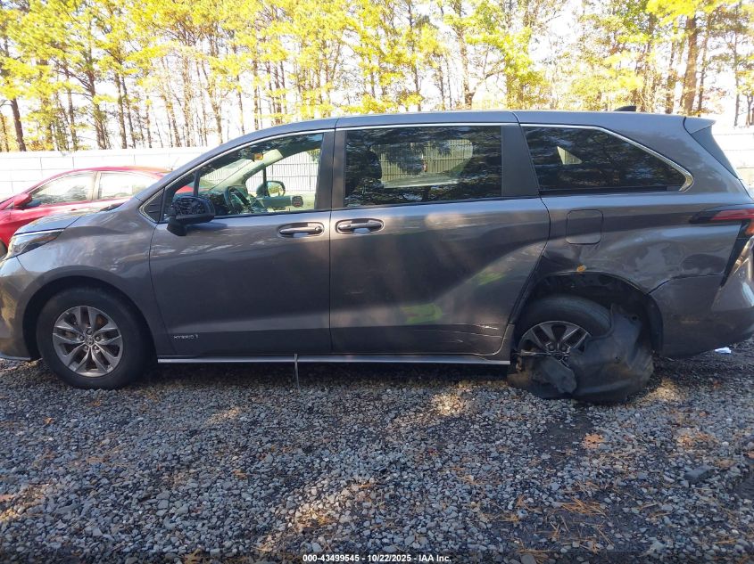 2021 Toyota Sienna Le VIN: 5TDKRKEC1MS044864 Lot: 43499545