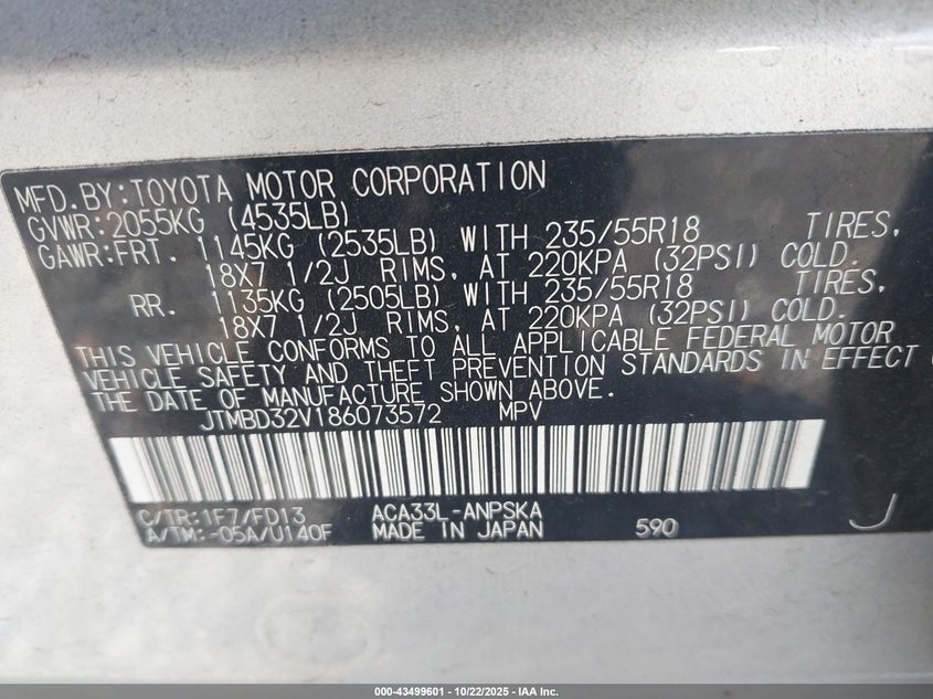 JTMBD32V186073572 2008 TOYOTA RAV 4 photo no. 9