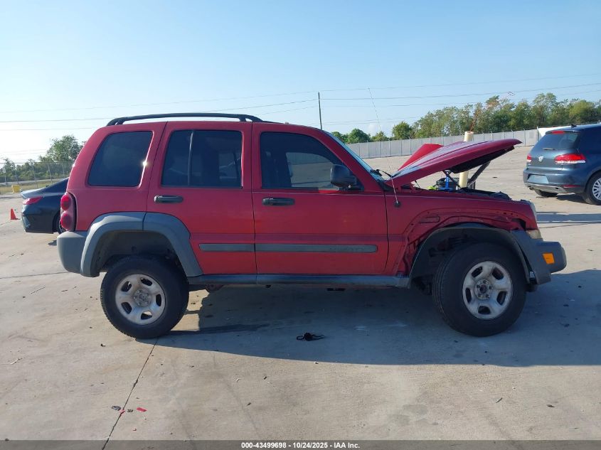 2007 Jeep Liberty Sport VIN: 1J4GK48K47W705679 Lot: 43499698