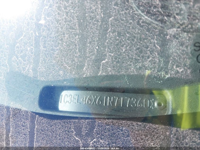 2001 Chrysler Sebring Lx VIN: 1C3EL46X61N717360 Lot: 43499923