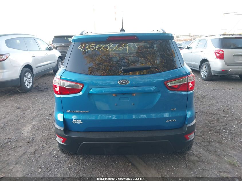 2018 Ford Ecosport Se VIN: MAJ6P1UL4JC225172 Lot: 43500369