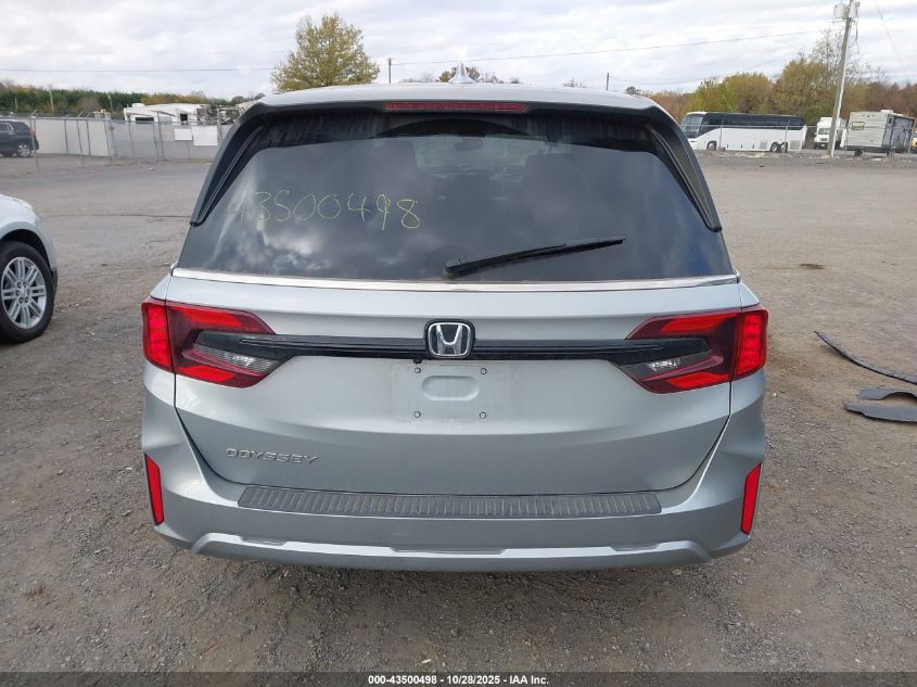 2025 Honda Odyssey Ex-L VIN: 5FNRL6H64SB056442 Lot: 43500498