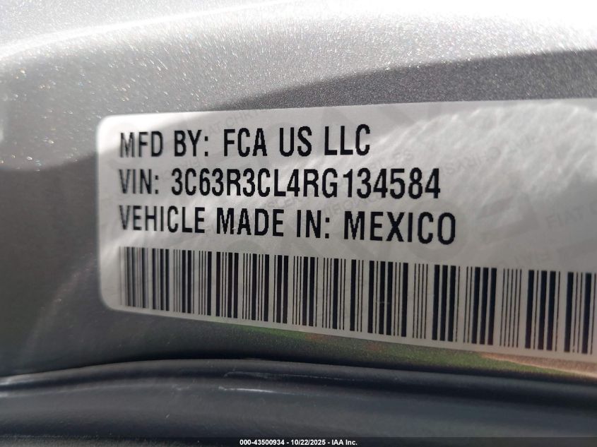 2024 Ram 3500 VIN: 3C63R3CL4RG134584 Lot: 43500934