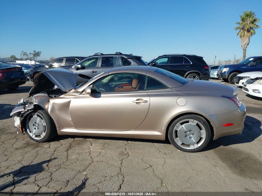 2003 Lexus Sc 430 VIN: JTHFN48Y130041768 Lot: 43501219
