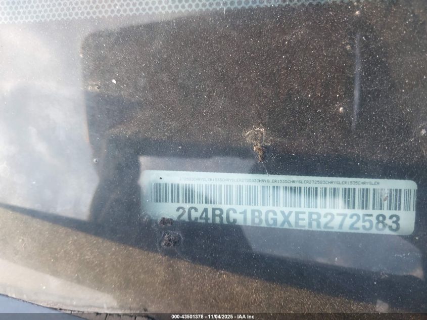 2014 Chrysler Town & Country Touring VIN: 2C4RC1BGXER272583 Lot: 43501378
