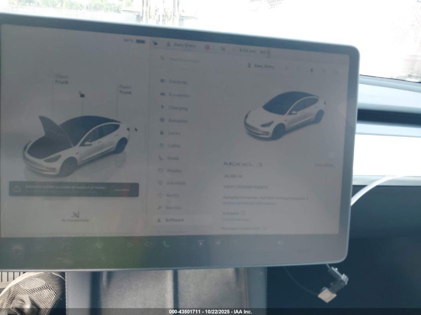 2023 Tesla Model 3 Rear-Wheel Drive VIN: 5YJ3E1EA9PF582875 Lot: 43501711