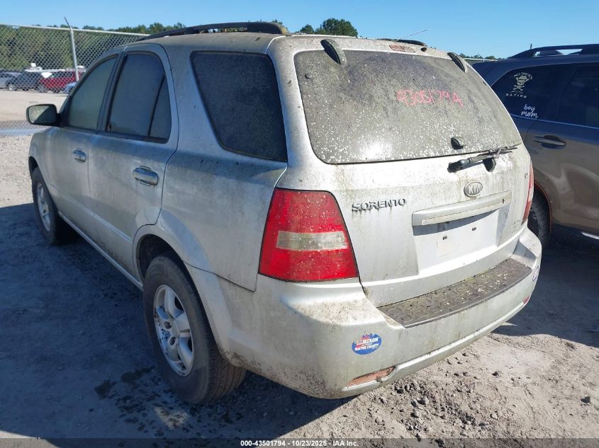 2008 Kia Sorento Lx VIN: KNDJD735285798458 Lot: 43501794