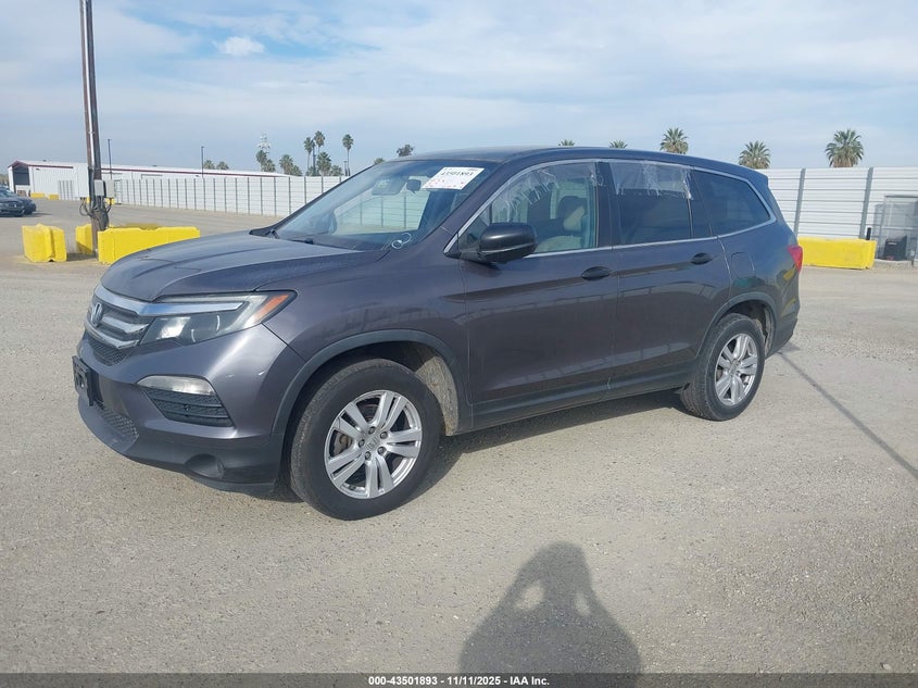 Vin: 5fnyf5h1xhb031149, lot: 43996855, honda pilot lx 20172