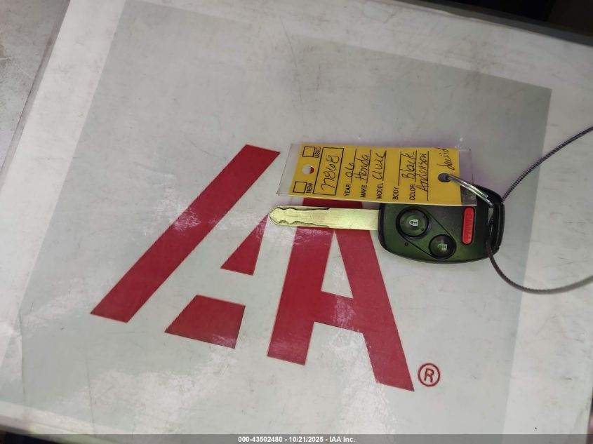 2006 Honda Civic Lx VIN: 1HGFA165X6L005523 Lot: 43502480