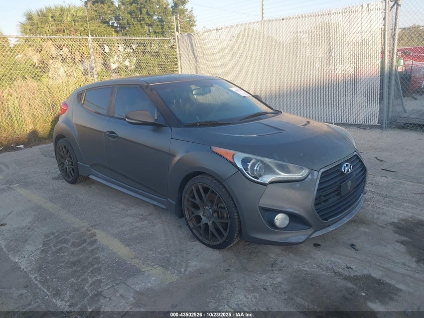 2014 HYUNDAI VELOSTER TURBO W/BLACK - KMHTC6AE1EU210572