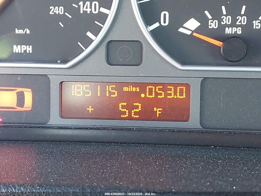 2001 BMW 330Ci VIN: WBABS53461EV86297 Lot: 43502933