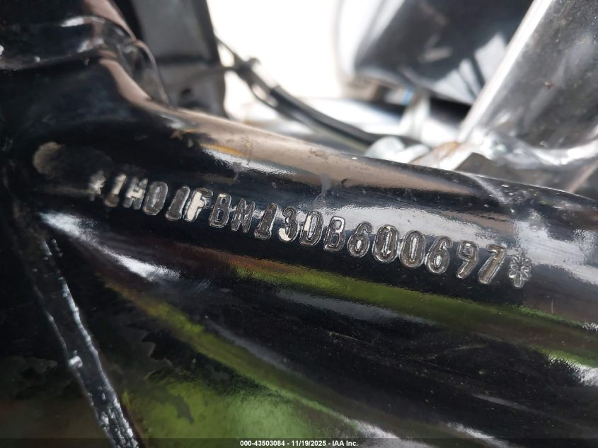 2013 Harley-Davidson Flhr Road King VIN: 1HD1FBM13DB600697 Lot: 43503084