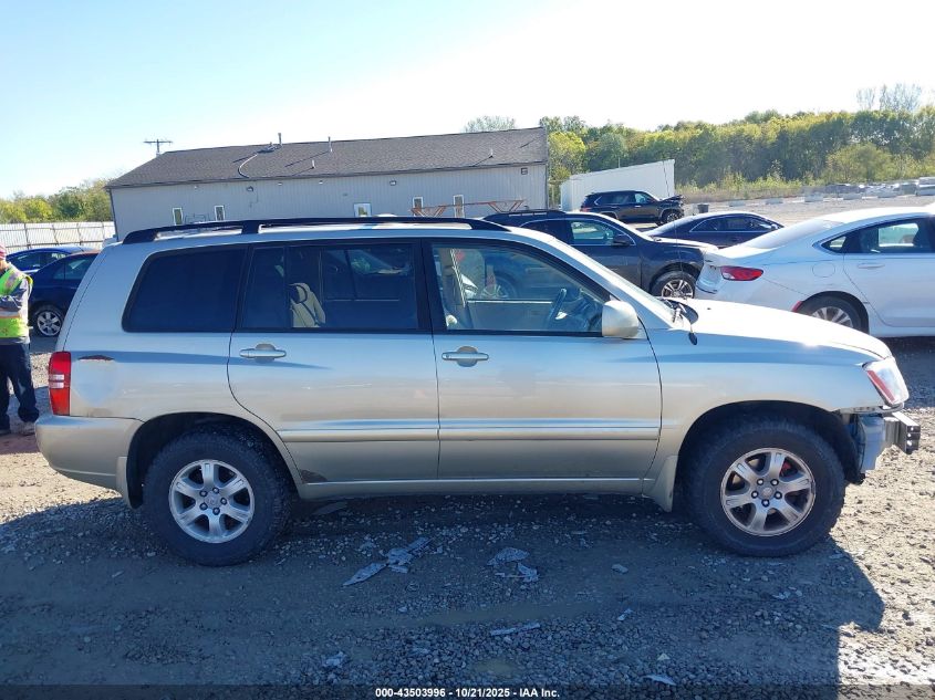 2003 Toyota Highlander V6 VIN: JTEHF21A530107081 Lot: 43503996