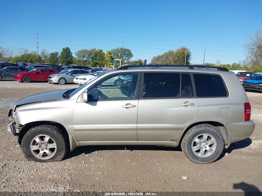 2003 Toyota Highlander V6 VIN: JTEHF21A530107081 Lot: 43503996