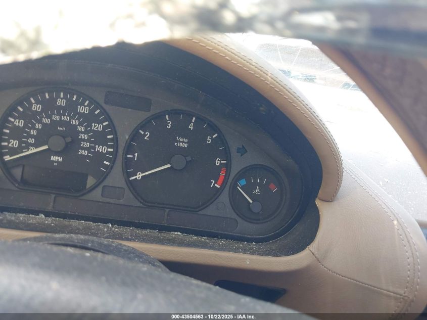 1997 BMW Z3 2.8L VIN: 4USCJ3326VLC00375 Lot: 43504563