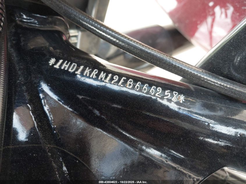 2014 Harley-Davidson Flhxs Street Glide Special VIN: 1HD1KRM12EB666258 Lot: 43504623