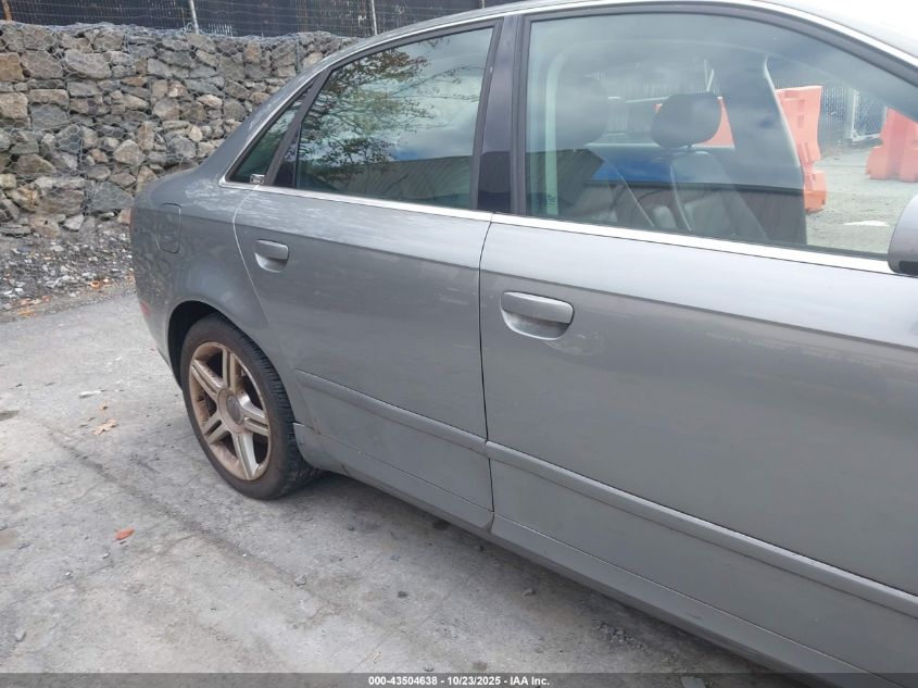 2007 Audi A4 2.0T VIN: WAUDF78E77A191023 Lot: 43504638