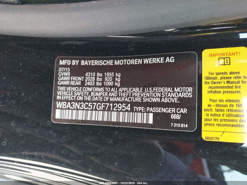 2016 BMW 428I WBA3N3C57GF712954