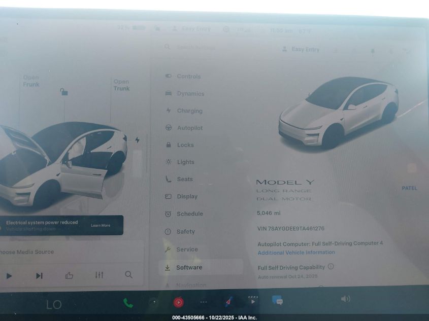 2026 Tesla Model Y Long Range Dual Motor All-Wheel Drive/Long Range Launch Series VIN: 7SAYGDEE9TA461276 Lot: 43505666