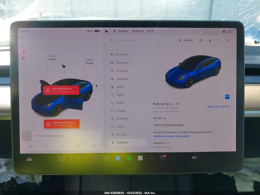 2021 Tesla Model 3 Long Range Dual Motor All-Wheel Drive VIN: 5YJ3E1EB9MF848867 Lot: 43505825