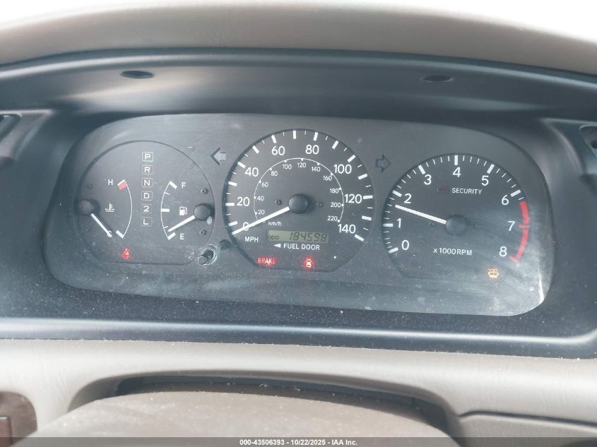 2001 Toyota Camry Xle V6 VIN: 4T1BF28K11U124485 Lot: 43506393