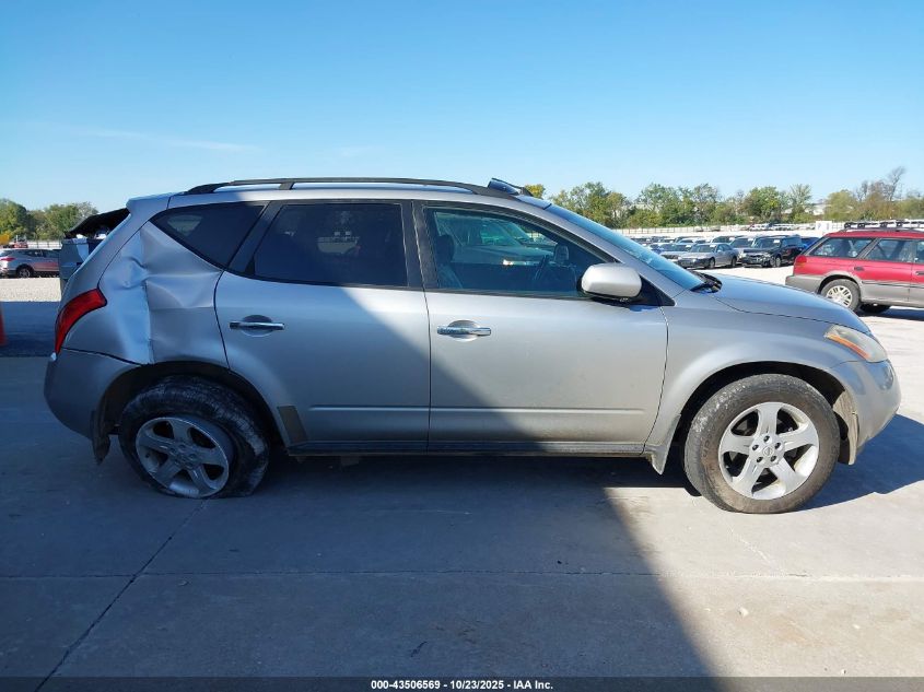 2004 Nissan Murano Sl VIN: JN8AZ08W04W322356 Lot: 43506569