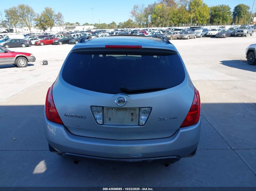 2004 Nissan Murano Sl VIN: JN8AZ08W04W322356 Lot: 43506569