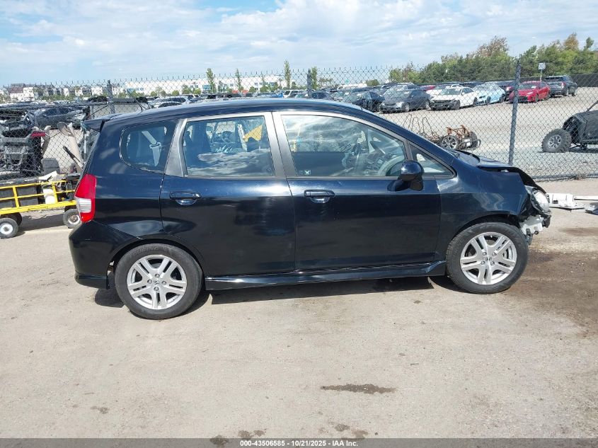 2008 Honda Fit Sport VIN: JHMGD38678S054553 Lot: 43506585