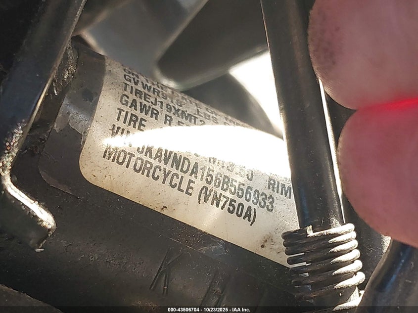 2006 KAWASAKI VN750 JKAVNDA156B556933