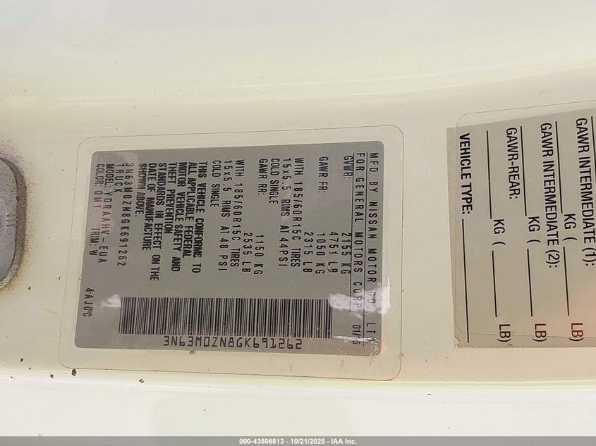 2016 CHEVROLET CITY EXPRESS 1LT 3N63M0ZN8GK691262