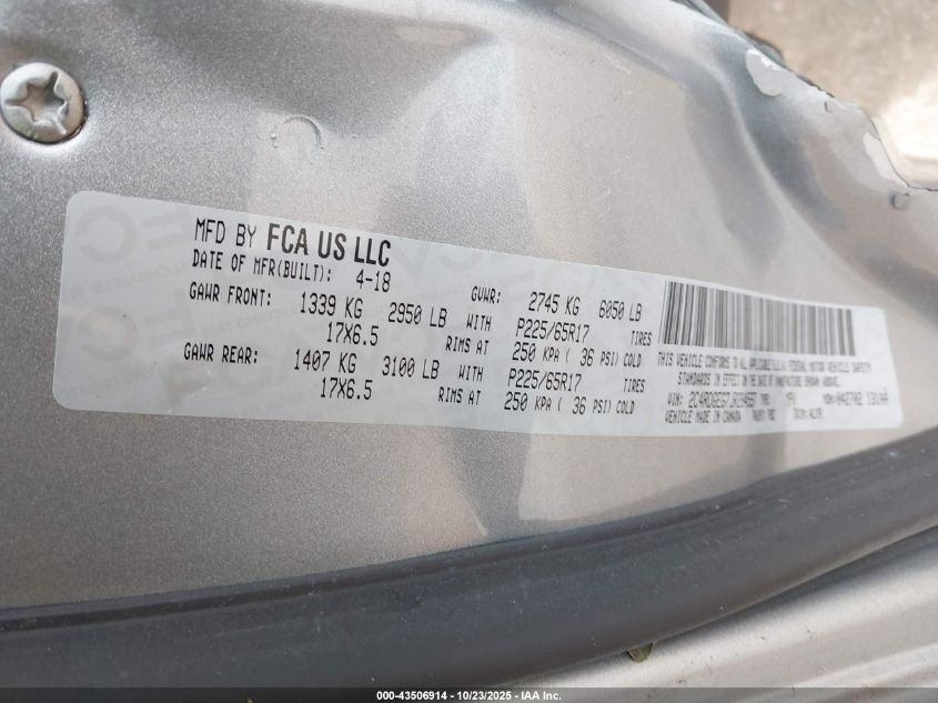 2018 Dodge Grand Caravan Gt VIN: 2C4RDGEG7JR284597 Lot: 43506914