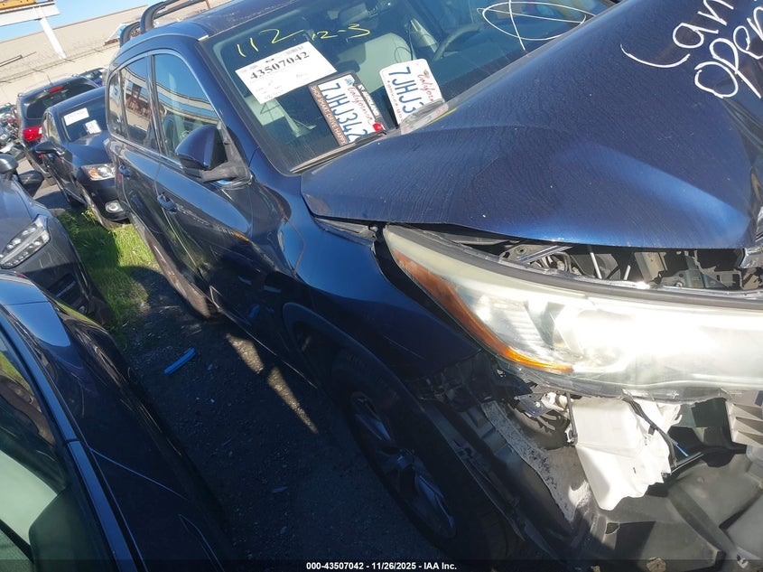 5TDKKRFH1FS060900 2015 Toyota Highlander Xle V6 auction photo 1