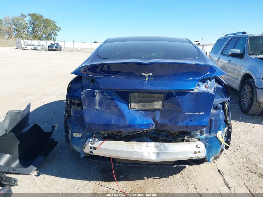 2021 Tesla Model Y Long Range Dual Motor All-Wheel Drive VIN: 5YJYGDEE4MF254523 Lot: 43507132