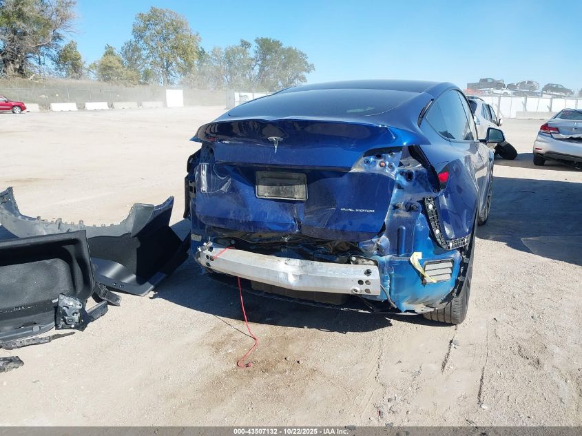 2021 Tesla Model Y Long Range Dual Motor All-Wheel Drive VIN: 5YJYGDEE4MF254523 Lot: 43507132