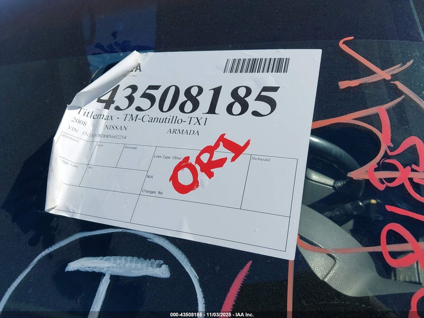 5N1AA08D08N602254 2008 NISSAN ARMADA photo no. 7