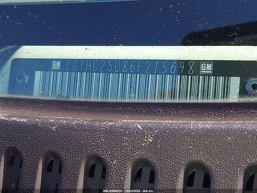 2006 GMC Sierra 2500Hd Slt VIN: 1GTHC23D86F215698 Lot: 43508231
