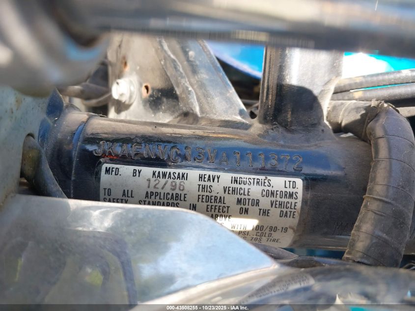 1997 Kawasaki En500 C VIN: JKAENVC13VA111372 Lot: 43508255