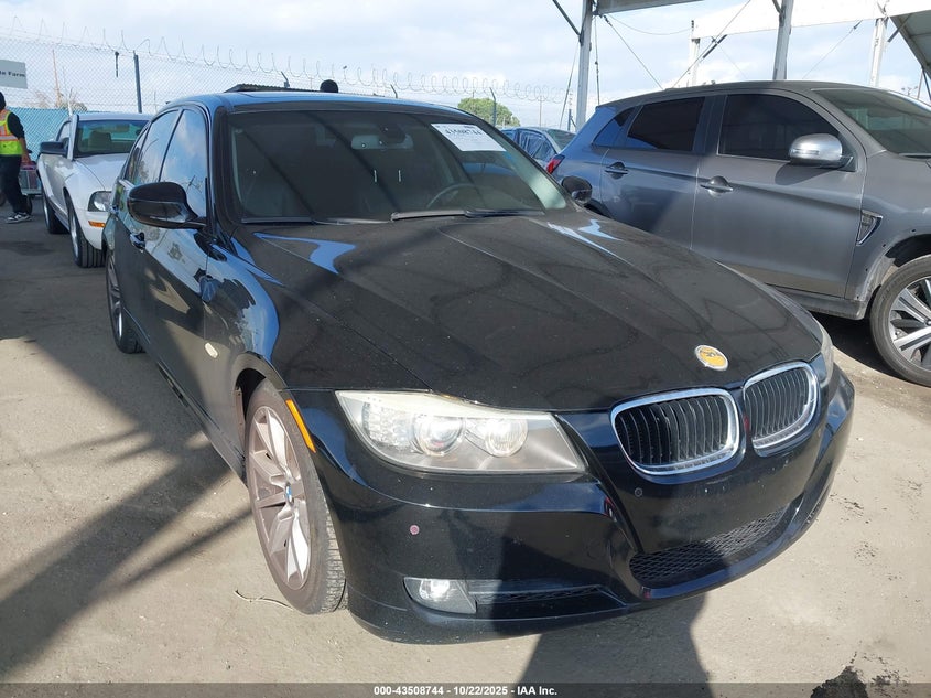 2009 BMW 328I black sedan gasoline WBAPH77509NL83002 photo #1