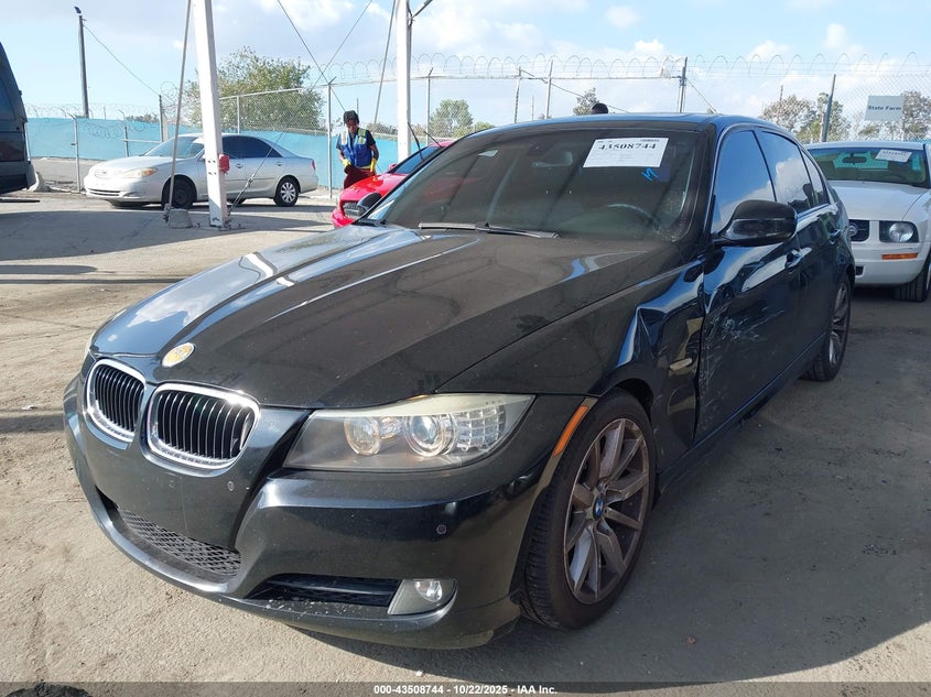 2009 BMW 328I black sedan gasoline WBAPH77509NL83002 photo #3