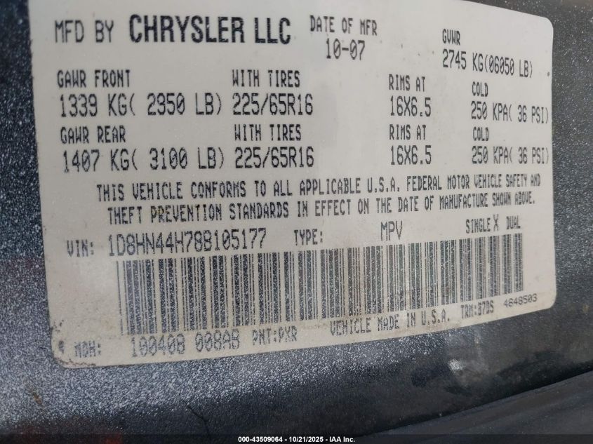 2011 Dodge Grand Caravan Crew VIN: 2D4RN5DG2BR651333 Lot: 43509064