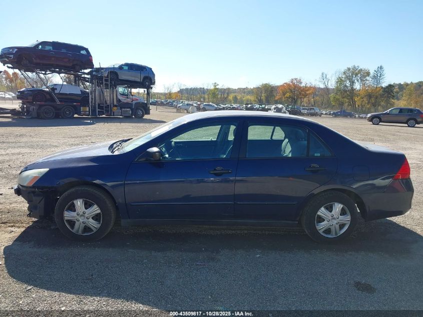 2007 Honda Accord 2.4 Vp VIN: 1HGCM561X7A198395 Lot: 43509817