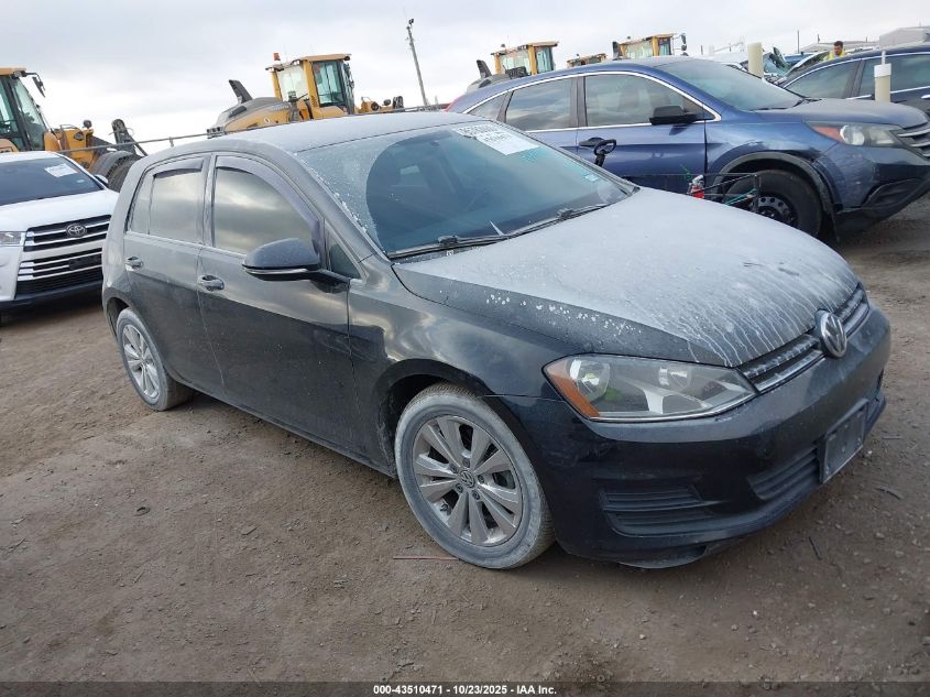 2015 VOLKSWAGEN GOLF TDI S 4-DOOR 3VWRA7AU9FM047285
